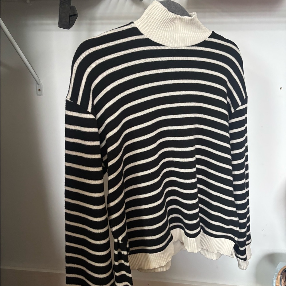 Black and White Striped Sweater